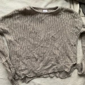 light grey sweater